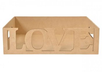 BANDEJA RETANGULAR 25X20X7 LOVE REF.1758