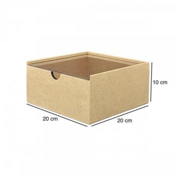 CAIXA 20X20X10 TAMPA ACRILICO REF.2426