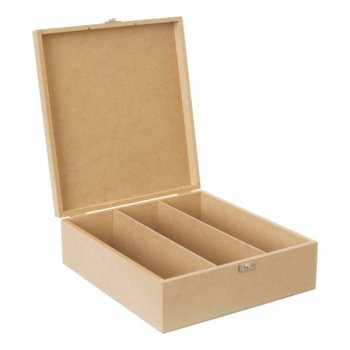CAIXA VINHO 3 LUG C/ FECHO 23X25X8CM REF.1769