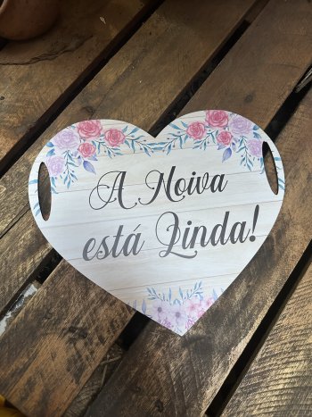 PLACA CORAÇÃO 30CM