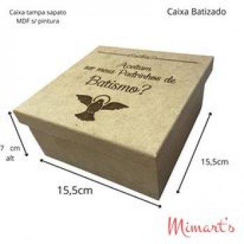 CAIXA 20X20X9 GRAVADO PADRINHOS  -  UNID